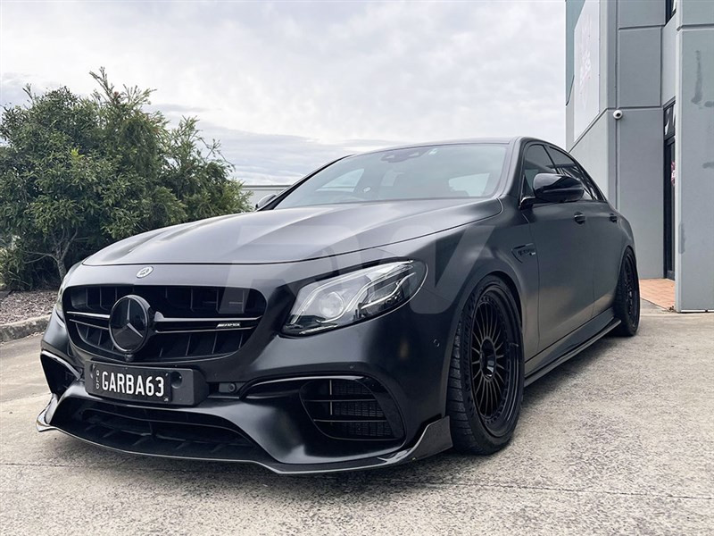 RW Carbon Mercedes W213 Carbon Fiber Side Skirt Extensions