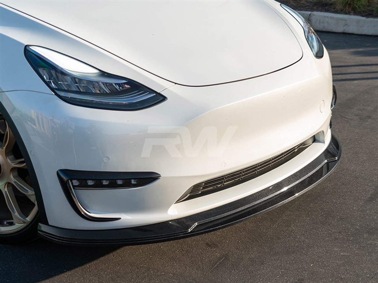 RW Carbon Tesla Model Y Carbon Fiber Front Lip Spoiler
