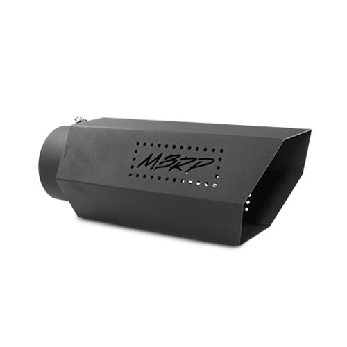 MBRP Universal Hex Tip 5in Inlet 16in length w/o Logo - Black Coated