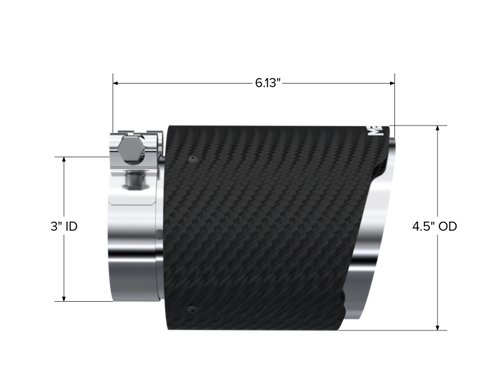 MBRP Universal Carbon Fiber Dual Wall Tip 4.5in OD/3in Inlet/6.13in L