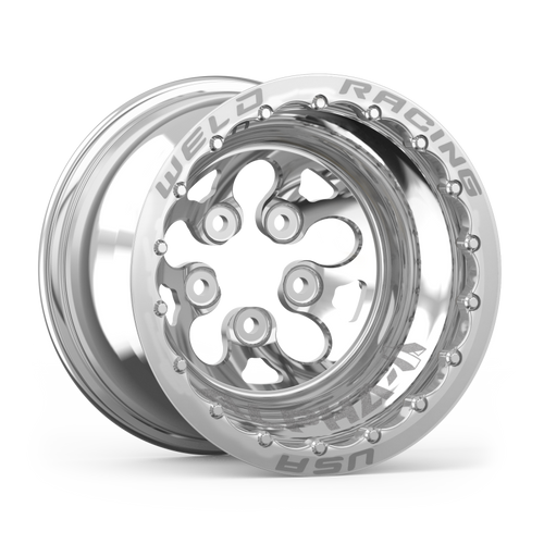 Weld Alpha-1 15x13 / 5x4.5 BP / 3in. BS Polished Wheel - Polished Double Beadlock MT