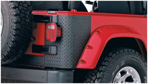 Bushwacker 97-06 Jeep Wrangler Trail Armor Rear Corners - Black 14001