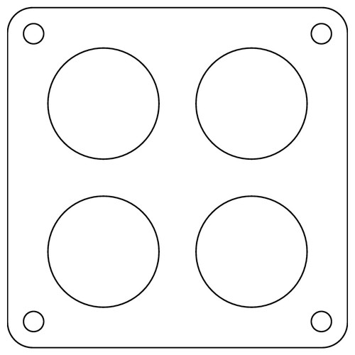 Cometic Holley Dominator 4-Hole .060in Fiber Carburetor Gasket - 2.00in Holes