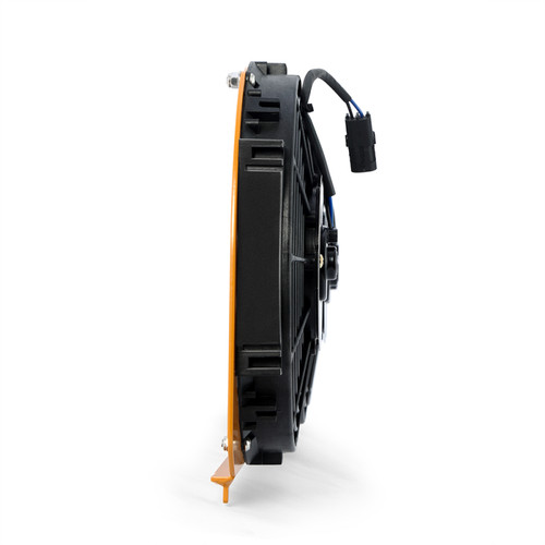 No Longer Available - Mishimoto 89-01 Jeep Cherokee XJ 4.0L Performance Aluminum Fan Shroud w/ Controller - Gold