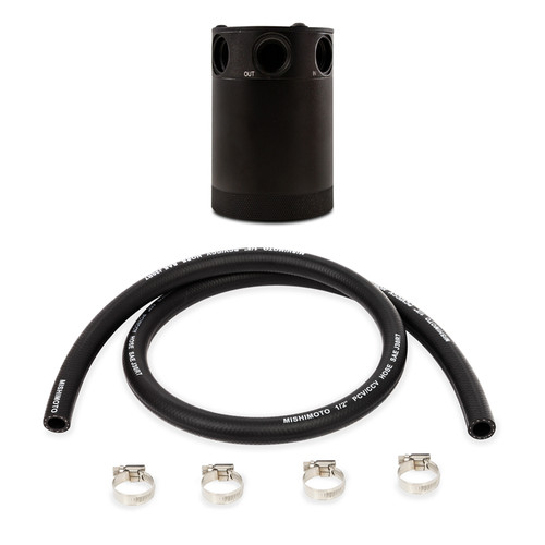 No Longer Available - Mishimoto Assembled Universal 3-Port Catch Can Black w/ Hose