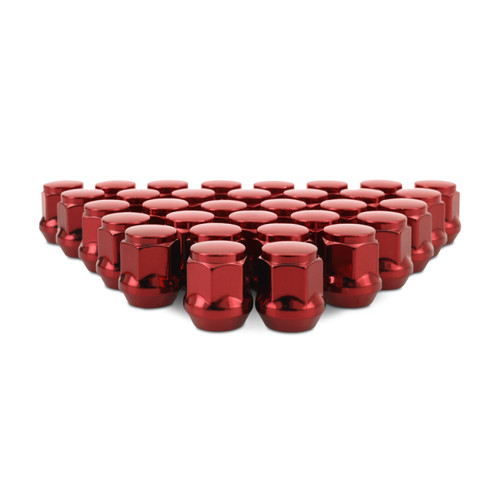 No Longer Available - Mishimoto Steel Acorn Lug Nuts M14 x 1.5 - 32pc Set - Red