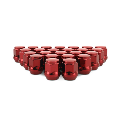 No Longer Available - Mishimoto Steel Acorn Lug Nuts M14 x 1.5 - 24pc Set - Red