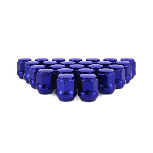 No Longer Available - Mishimoto Steel Acorn Lug Nuts M12 x 1.5 - 24pc Set - Blue
