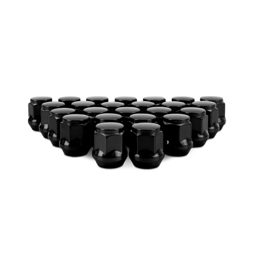 No Longer Available - Mishimoto Steel Acorn Lug Nuts M12 x 1.5 - 24pc Set - Black