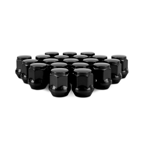 No Longer Available - Mishimoto Steel Acorn Lug Nuts M12 x 1.5 - 20pc Set - Black