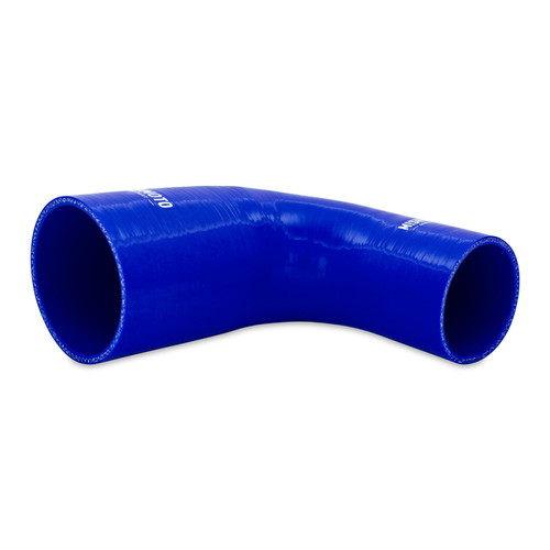No Longer Available - Mishimoto Silicone Reducer Coupler 90 Degree 3in to 3.5in - Blue