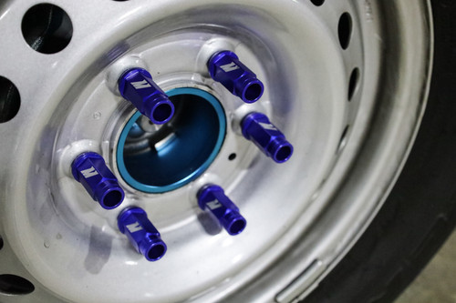 No Longer Available - Mishimoto Aluminum Locking Lug Nuts M12x1.5 - 27pc Set - Blue
