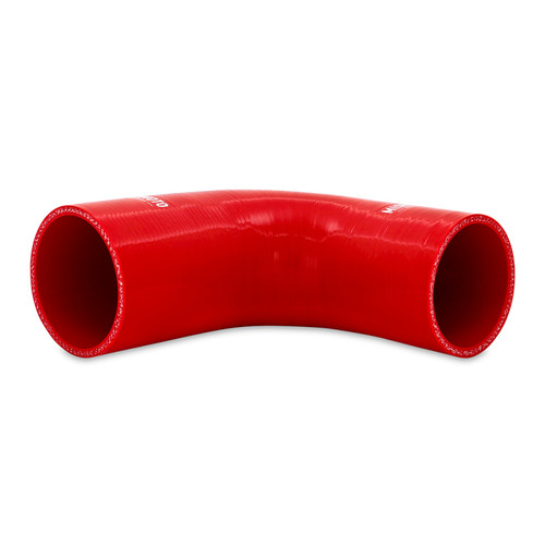 No Longer Available - Mishimoto Silicone Reducer Coupler 90 Degree 2in to 2.5in - Red