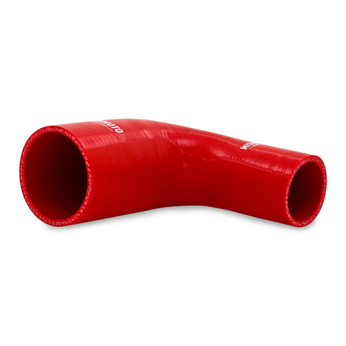 No Longer Available - Mishimoto Silicone Reducer Coupler 90 Degree 1.75in to 2.5in - Red
