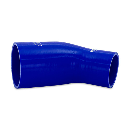 No Longer Available - Mishimoto Silicone Reducer Coupler 45 Degree 2.5in to 3.5in - Blue