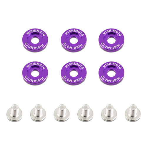 No Longer Available - Mishimoto Small Fender Washer Kit (6pcs) - Purple