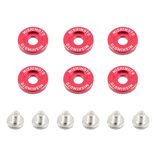 No Longer Available - Mishimoto Large Fender Washer Kit (6pcs) - Red