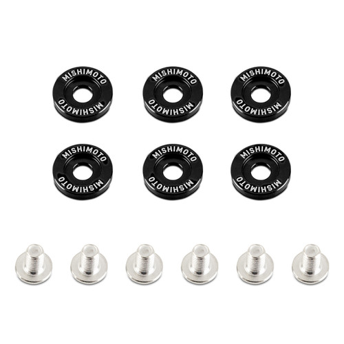 No Longer Available - Mishimoto Small Fender Washer Kit (6pcs) - Black
