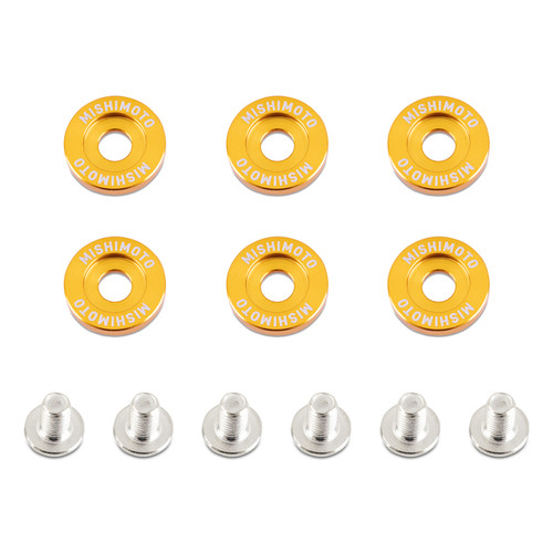 No Longer Available - Mishimoto Large Fender Washer Kit (6pcs) - Gold