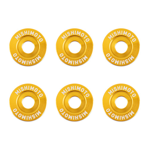 No Longer Available - Mishimoto Large Fender Washer Kit (6pcs) - Gold