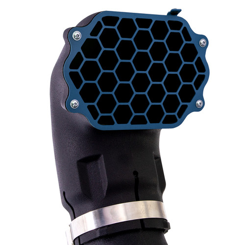 No Longer Available - Mishimoto BORNE Off-Road 2018+ Jeep Wrangler JL Snorkel - Micro-Wrinkle Blue