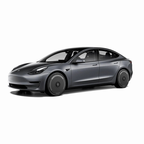 Haloblk HaloDisc 2 Wheel Covers for Tesla - Silver Track