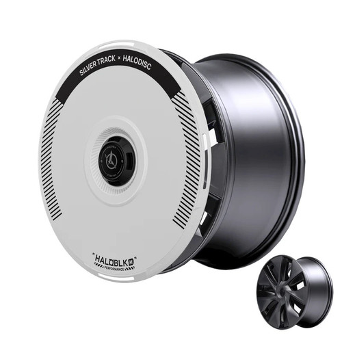 Haloblk HaloDisc 2 Wheel Covers for Tesla - Silver Track