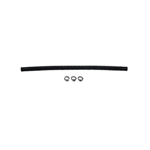 Deatschwerks Convoluted Tubing 300mm Length x 8mm ID Side 1 x 8mm ID Side 2 - Black