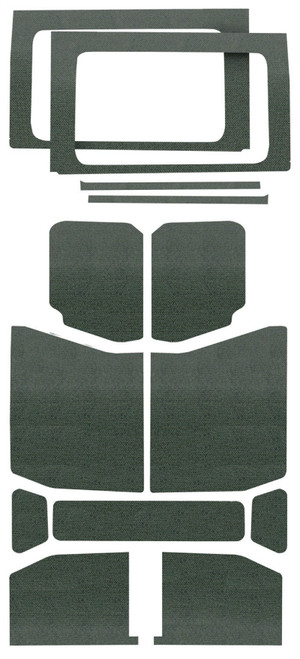 DEI 18-23 Jeep Wrangler JL 4-Door Boom Mat Complete Headliner Kit - 13 Piece - Gray