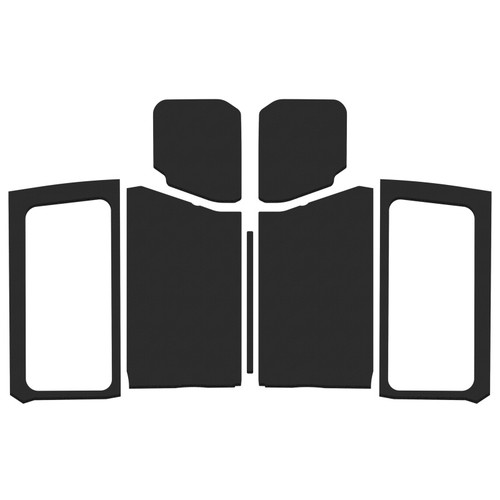 DEI 18-23 Jeep Wrangler JL 2-Door Boom Mat Complete Headliner Kit - 7 Piece - Black Leather Look