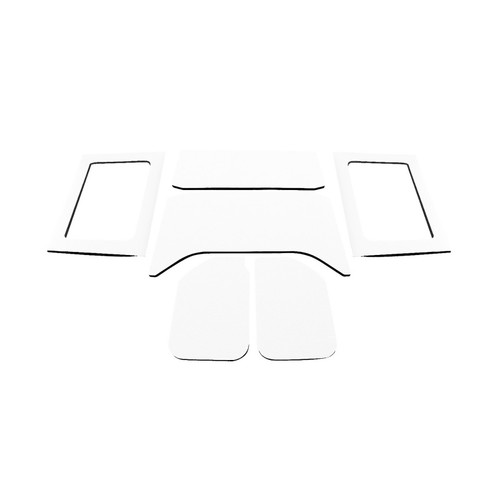 DEI 11-18 Jeep Wrangler JK 4-Door Boom Mat Complete Headliner Kit - 6 Piece - White