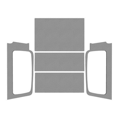 DEI 04-06 Jeep Wrangler LJ Unliminted Leather Look Headliner Complete Kit - Gray