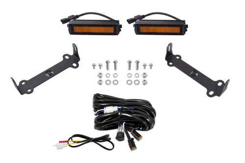 No Longer Available - Diode Dynamics 14-21 Toyota 4Runner Stage Series SAE/DOT LED Lightbar Kit - Amber SAE/DOT Wide