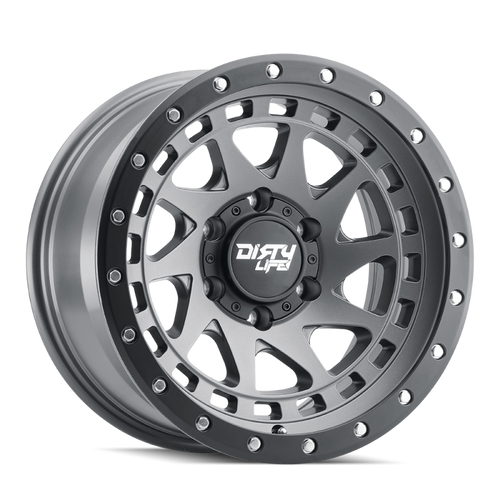 Dirty Life 9311 Enigma Pro 17x9/8x170 BP/-12mm Offset/130.8mm Hub Satin Graphite Wheel - Beadlock