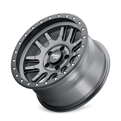 Dirty Life 9309 Canyon Pro 17x9/6x139.7 BP/-12mm Offset/106mm Hub Satin Graphite Wheel - Beadlock