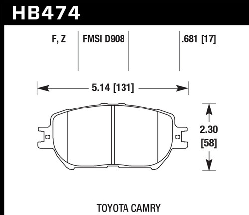 Hawk HPS Street Brake Pads HB474F.681