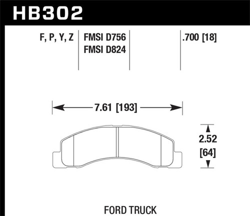 Hawk Super Duty Street Brake Pads HB302P.700