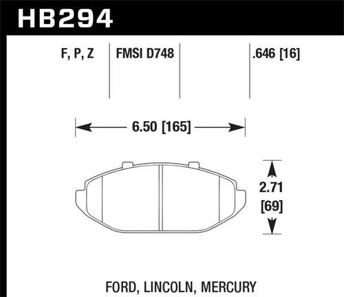 Hawk HPS Street Brake Pads HB294F.646