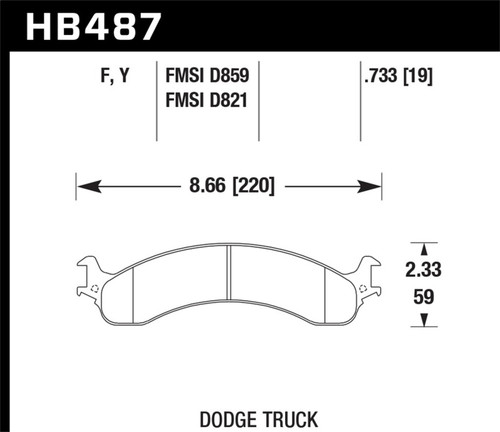 Hawk LTS Street Brake Pads HB487Y.733