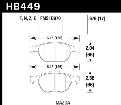 Hawk HPS Street Brake Pads HB449F.679