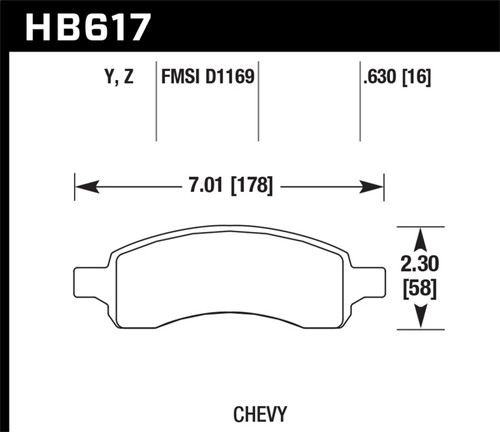 Hawk Performance Ceramic Street Brake Pads HB617Z.630