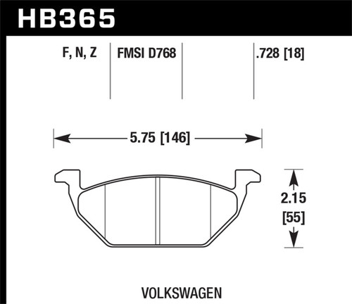 Hawk HPS Street Brake Pads HB365F.728
