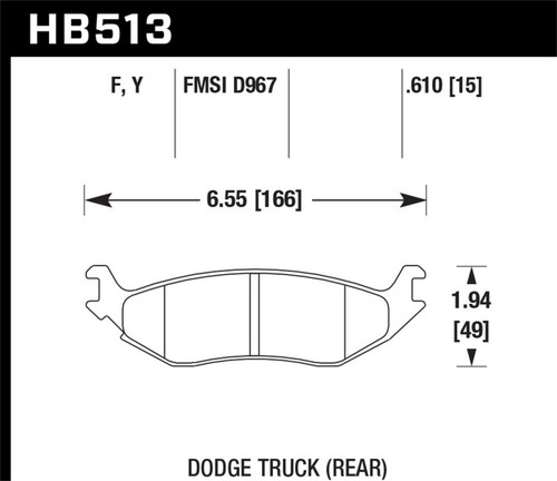 Hawk HPS Street Brake Pads HB513F.610