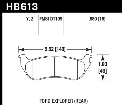 Hawk Performance Ceramic Street Brake Pads HB613Z.589