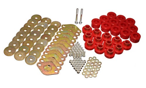 Energy Suspension Body Mount Set W/Hardware - Red 2.4109R