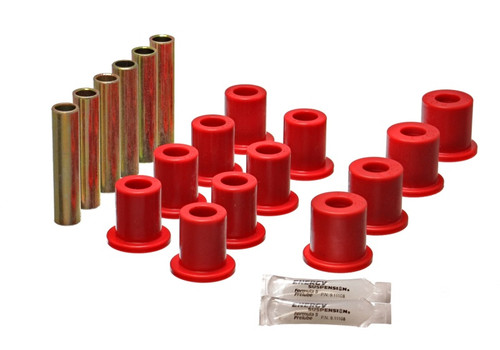 Energy Suspension Fd 4 Wd Frt Sprg Bush Set - Red 4.2119R