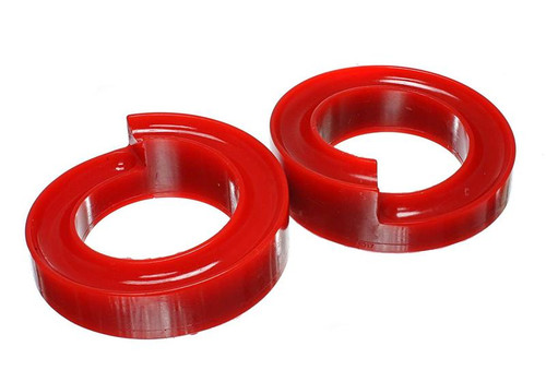 Energy Suspension 2005-07 Ford F-250/F-350 SD 2/4WD Front Coil Spring Isolator Set - Red