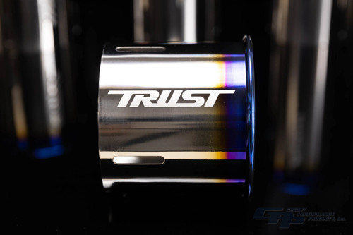 GReddy Titanium Trust PE-TR Tip L 110MM x 115MM - Titanium Burnt Finish