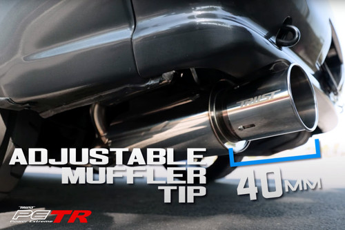 Greddy PE-TR Rolled Tip-Burnt-Ti L 130mm x 115mm