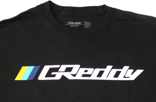 GReddy Classic 3-Stripe Logo T-Shirt - Medium - Black